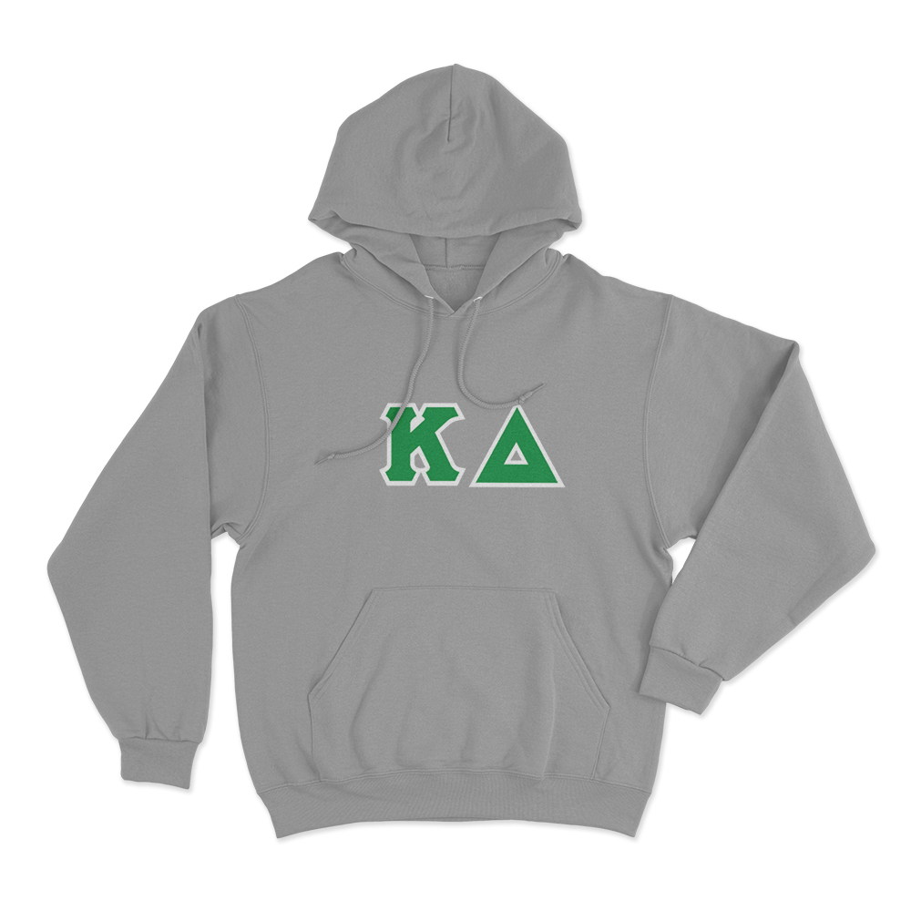 Kappa Delta Classic Lettered Logo Unisex Hoodie Grey Kappa Delta Classic Lettered Logo Unisex Hoodie Grey