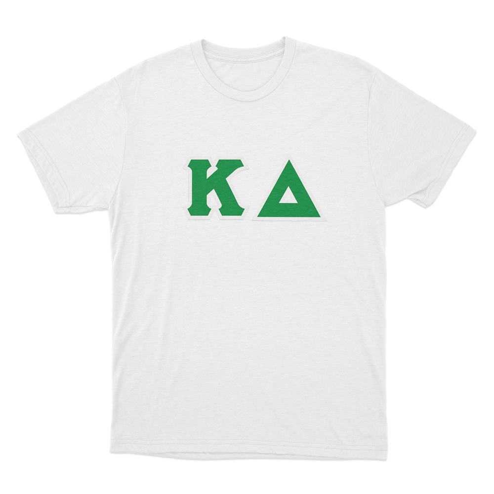 Kappa Delta Classic Lettered Logo Unisex T Shirt White Kappa Delta Classic Lettered Logo Unisex T Shirt White