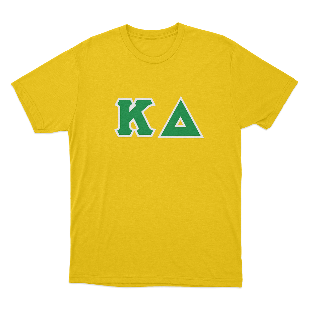Kappa Delta Classic Lettered Logo Unisex T Shirt Yellow Kappa Delta Classic Lettered Logo Unisex T Shirt Yellow