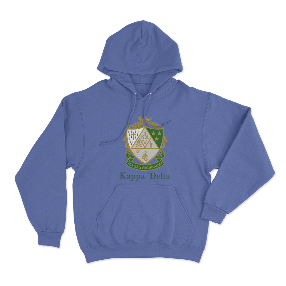 Kappa Delta Crest Unisex Hoodie Blue Kappa Delta Crest Unisex Hoodie Blue
