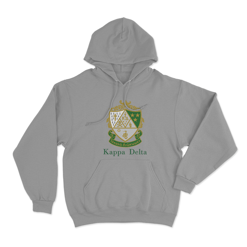 Kappa Delta Crest Unisex Hoodie Grey Kappa Delta Crest Unisex Hoodie Grey