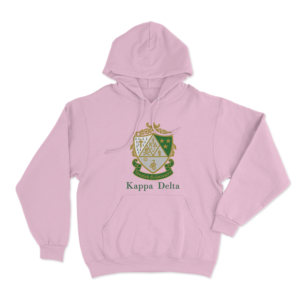 Kappa Delta Crest Unisex Hoodie Pink Kappa Delta Crest Unisex Hoodie Pink