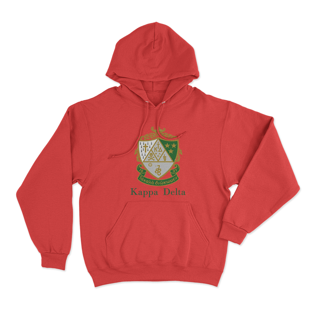 Kappa Delta Crest Unisex Hoodie Red Kappa Delta Crest Unisex Hoodie Red
