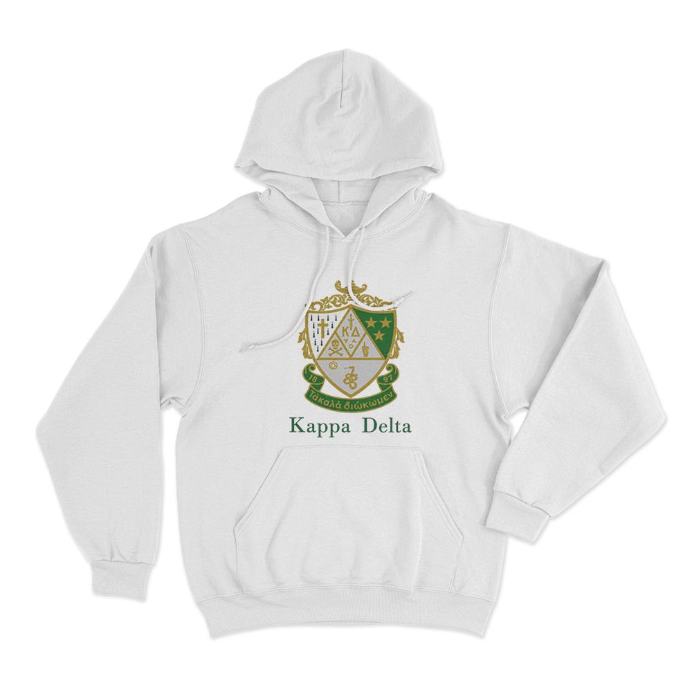 Kappa Delta Crest Unisex Hoodie White Kappa Delta Crest Unisex Hoodie White