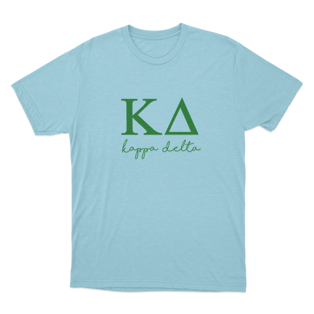 Kappa Delta Logo Unisex T Shirt Sky Blue Kappa Delta Logo Unisex T Shirt Sky Blue