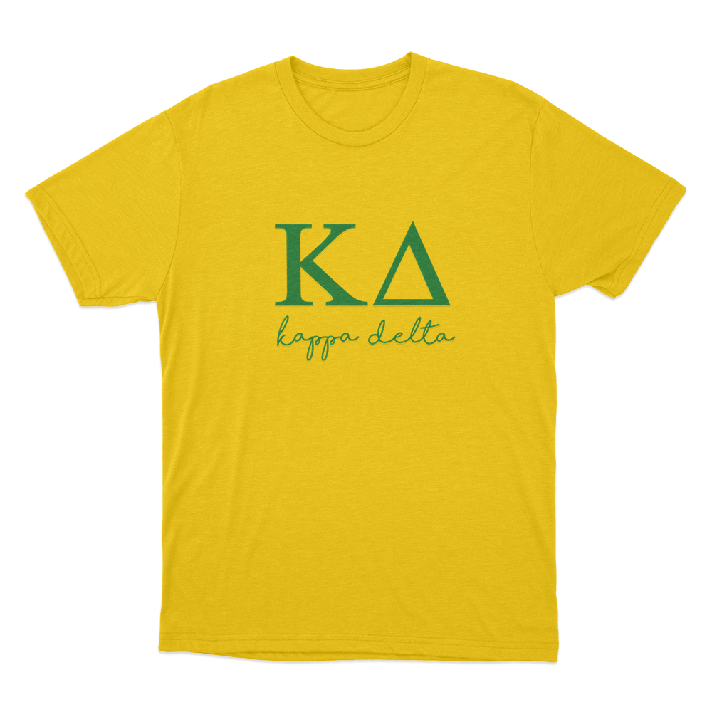 Kappa Delta Logo Unisex T Shirt Yellow Kappa Delta Logo Unisex T Shirt Yellow