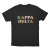 Kappa Delta Pastel Letters Unisex T Shirt Black